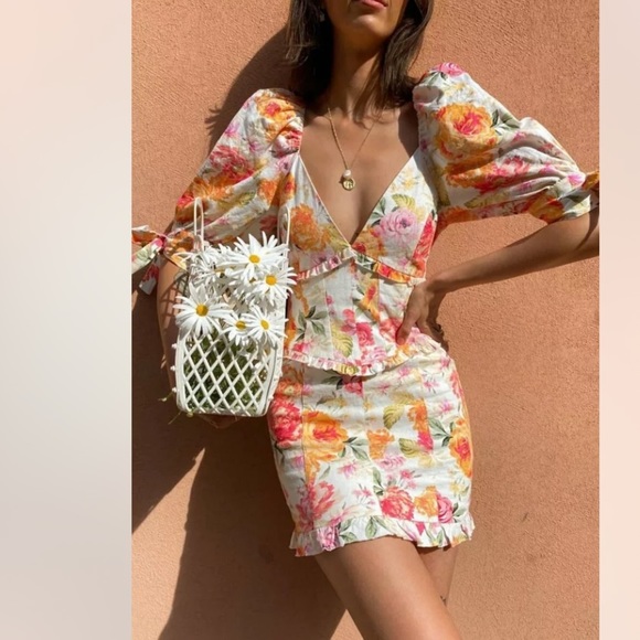 FP X For Love & Lemons Julep Floral Mini Dress